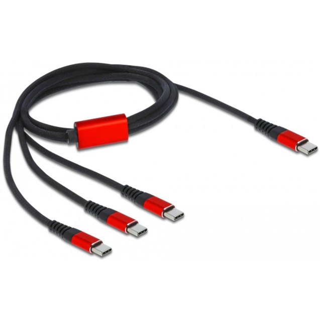 USB Ladekabel, USB-C Stecker > 3x USB-C Stecker USB Ladekabel, USB-C Stecker > 3x USB-C Stecker von Delock