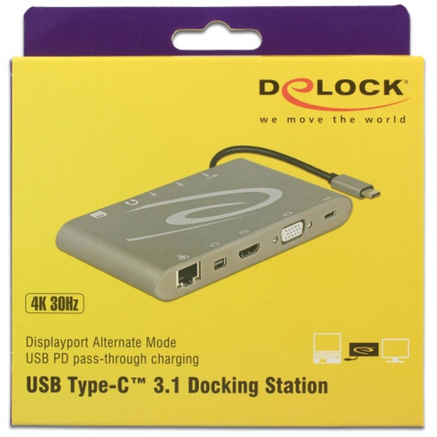 USB Type C 3.1 Dockingstation 4K von Delock