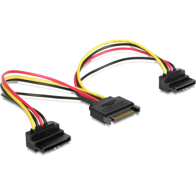 Y-Kabel Power SATA 15 Pin > 2 x SATA HDD von Delock