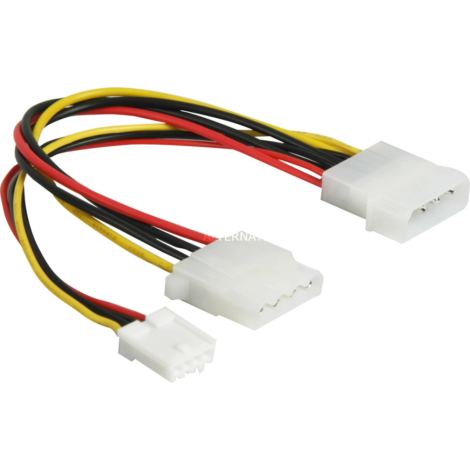 Y-Powerkabel 4pin auf 4pin + 3,5" FDD, Y-Kabel Y-Powerkabel 4pin auf 4pin + 3,5" FDD, Y-Kabel von Delock