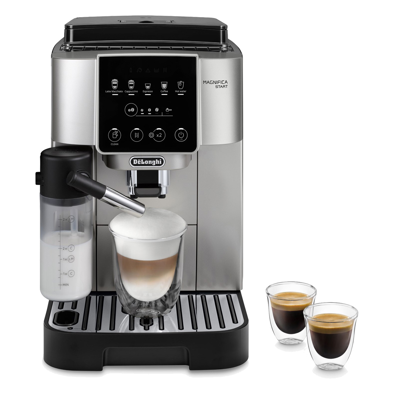 DeLonghi ECAM 220.80.SB Magnifica Start | Kaffeevolautomat | Intuitives Touch-Bedienfeld | 5 vorinstallierte Getr?nke | LatteCrema Hot Milchsystem von Delonghi