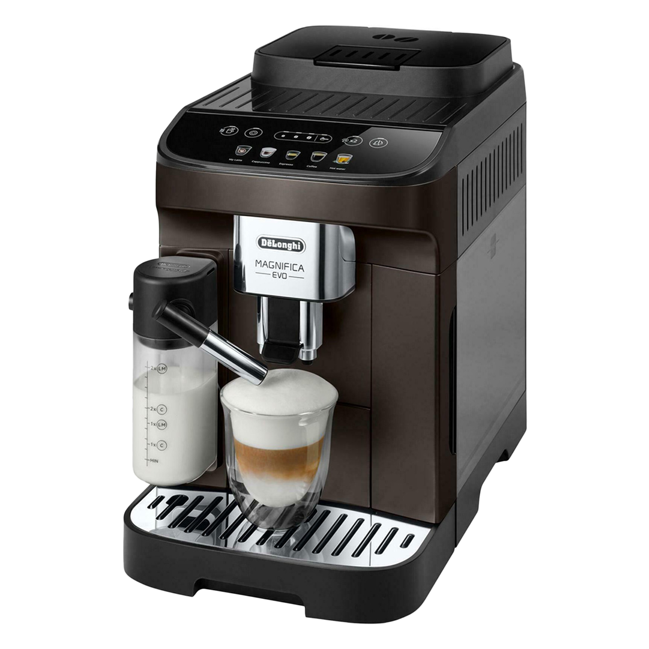 DeLonghi ECAM 290.81.TB Magnifica Evo Milk | Kaffeevollautomat | Titanium Schwarz |  1450 Watt | !5 Bar | Latte Crema System | von Delonghi