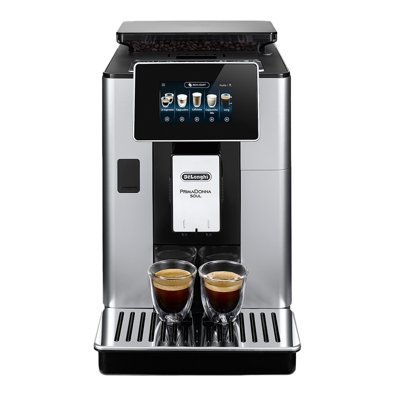 Delonghi PrimaDonna Soul ECAM 610.55.SB | Kaffeevollautomat mit Cappuccinatore | 1450 Watt | 19 bar Druck | 2.2 Liter Wasserbeh?lter | Intensit?tseinstellungen Delonghi PrimaDonna Soul ECAM 610.55.SB | Kaffeevollautomat mit Cappuccinatore | 1450 Watt | 19 bar Druck | 2.2 Liter Wasserbeh?lter | Intensit?tseinstellungen von Delonghi