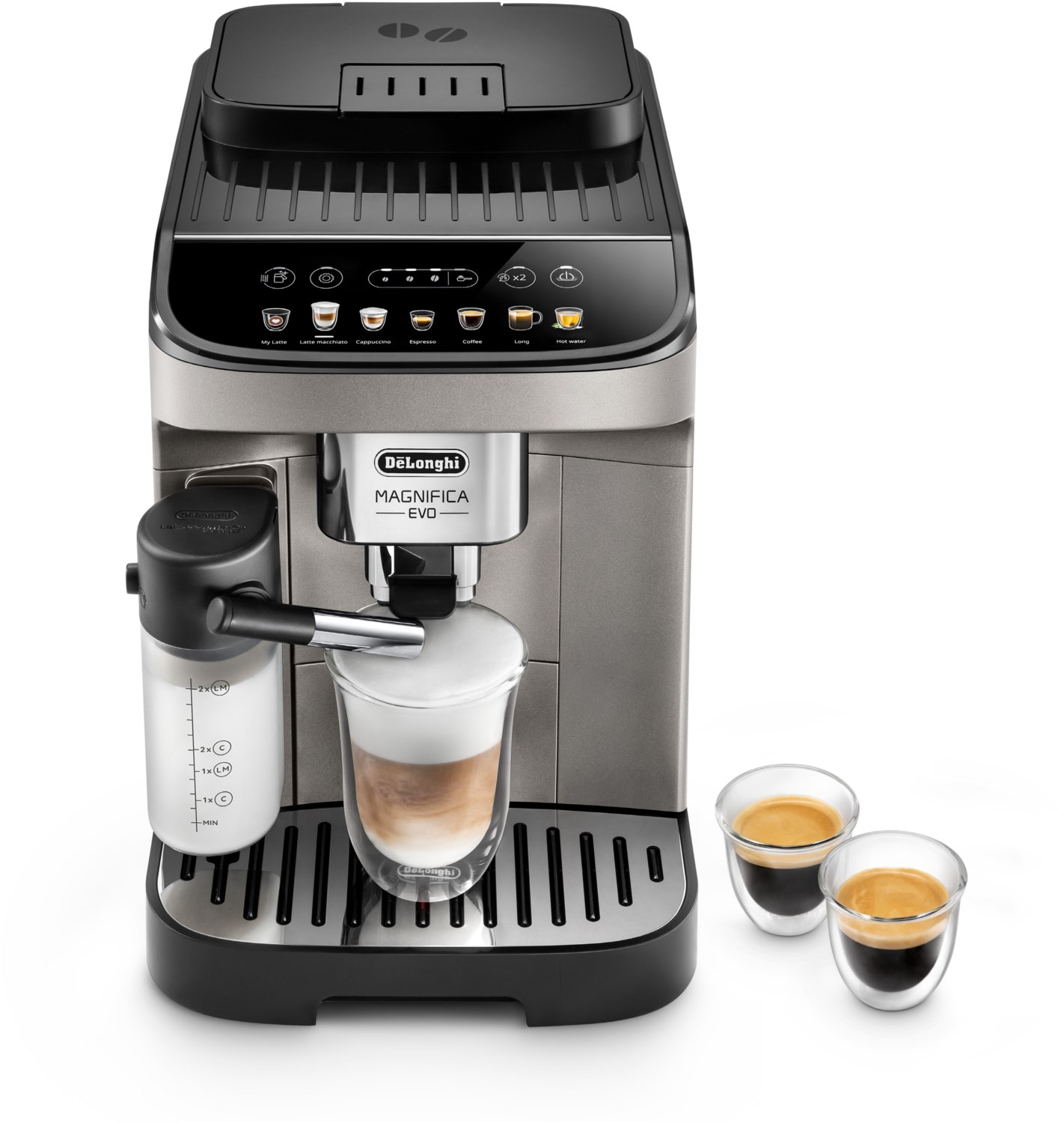 ECAM 290.81.TB Magnifica Evo Milk Kaffee-Vollautomat titanium-schwarz von Delonghi