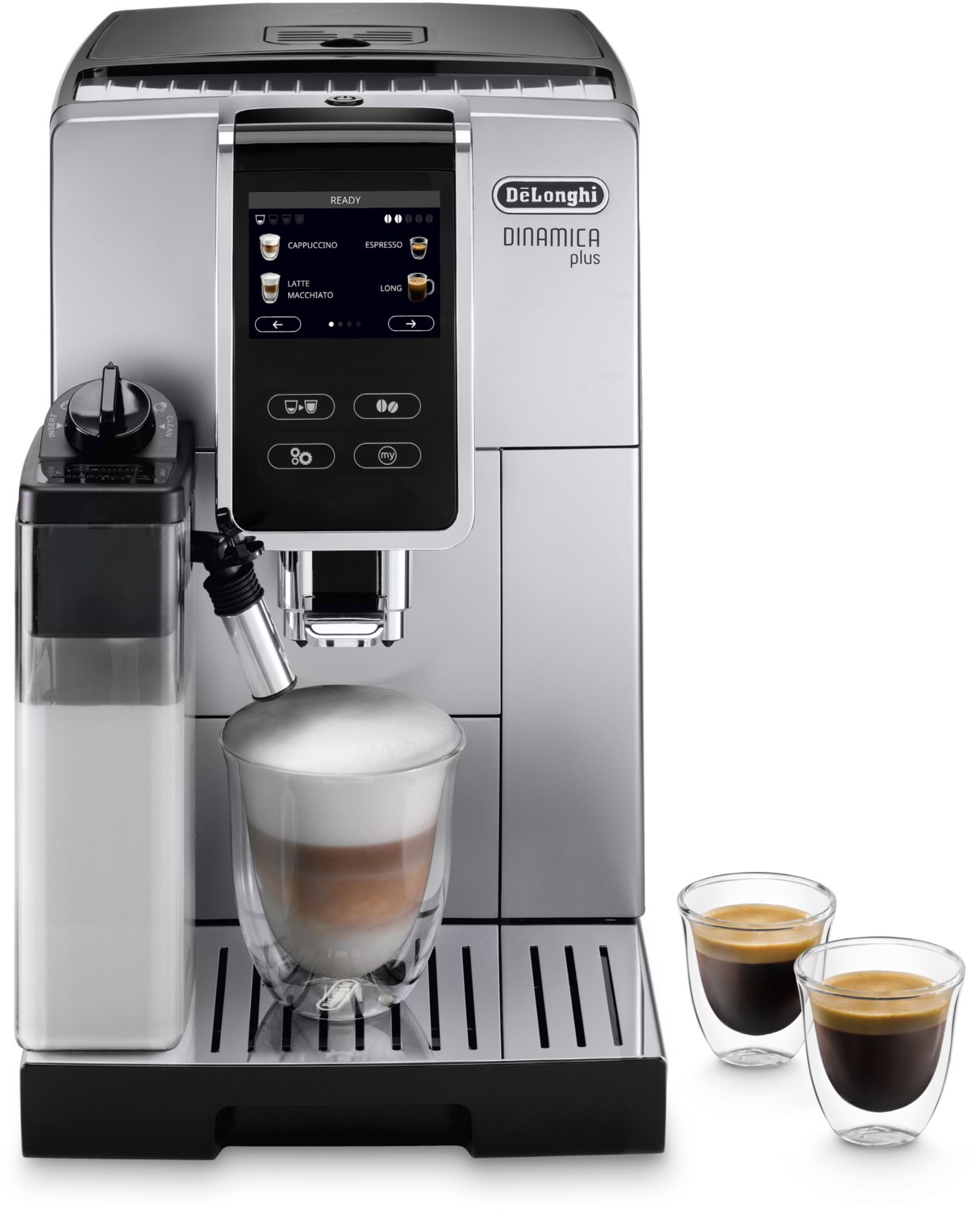 ECAM 370.70.SB Dinamica Plus Kaffee-Vollautomat silber/schwarz von Delonghi