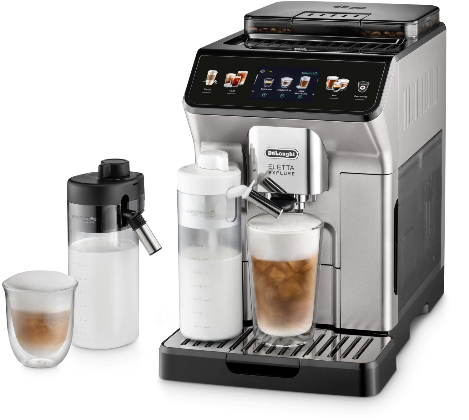 ECAM 450.55.S Eletta Explore Kaffee-Vollautomat silber ECAM 450.55.S Eletta Explore Kaffee-Vollautomat silber von Delonghi