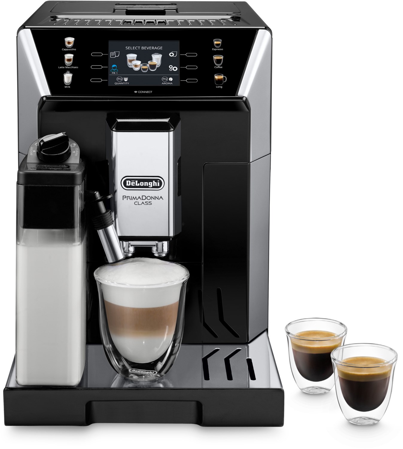 ECAM 550.65.SB PrimaDonna Class Kaffee-Vollautomat silber/schwarz von Delonghi