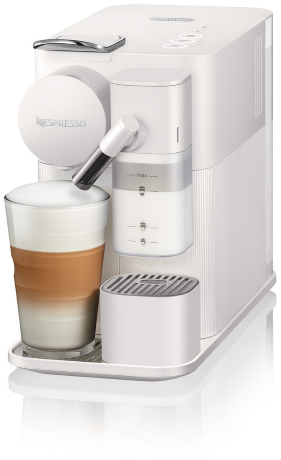 EN 510.W Nespresso Lattissima One Kapsel-Automat silky weiß von Delonghi