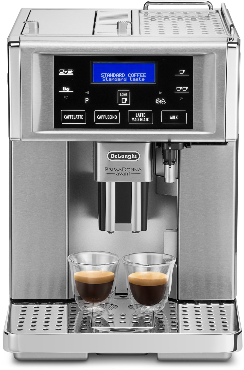 ESAM 6720 PrimaDonna Avant Kaffee-Vollautomat silber/chrom von Delonghi
