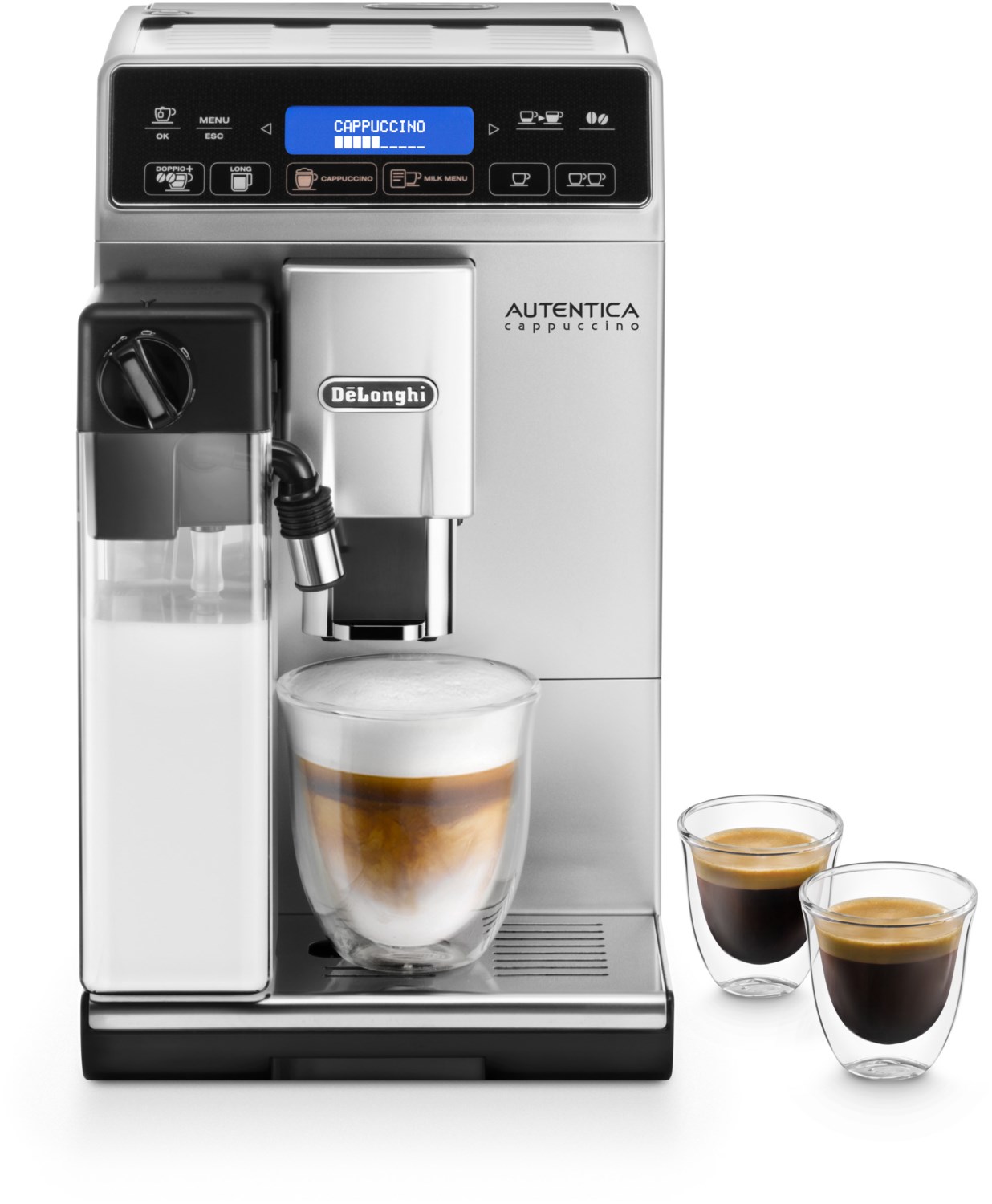 ETAM 29.660.SB Autentica Cappuccino Kaffee-Vollautomat silber/schwarz von Delonghi