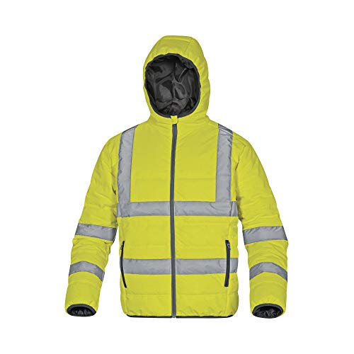 Delta Plus DOOHVJATM Polyamid Signalsteppjacke aus Ripstop Polyester mit 2 Laminierten Schichten, Neongelb, Größe M Delta Plus DOOHVJATM Polyamid Signalsteppjacke aus Ripstop Polyester mit 2 Laminierten Schichten, Neongelb, Größe M von Deltaplus