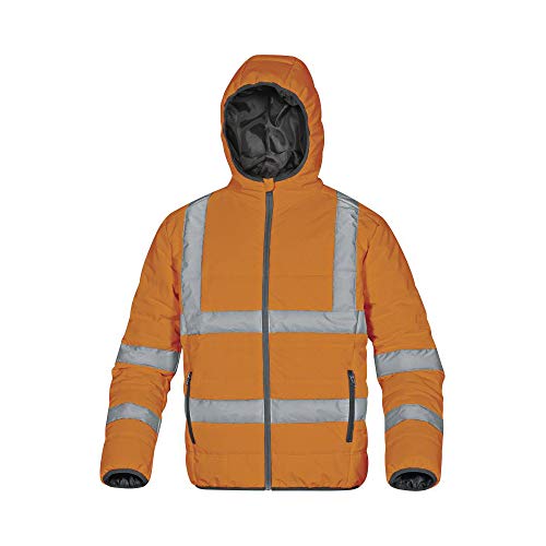 Delta Plus DOOHVORPT Polyamid Signalsteppjacke aus Ripstop Polyester mit 2 Laminierten Schichten, Neonorange, Größe S Delta Plus DOOHVORPT Polyamid Signalsteppjacke aus Ripstop Polyester mit 2 Laminierten Schichten, Neonorange, Größe S von Delta Plus