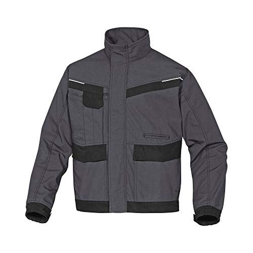Delta Plus MCVE2GNXX Mach2 Corporate Arbeitsjacke aus Ripstop Polyester/Baumwolle, Grau/Schwarz, Größe XXL von Deltaplus