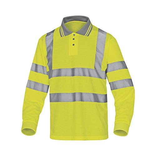 Delta Plus METEOJAGT Warnschutz Poloshirt aus Polyester, Neongelb, Größe L von Delta Plus