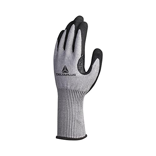 Delta Plus VECUTF01NO10 Xtrem Cut Feinstrickhandschuh, Nitrilschaum-Beschichtete Handfläche, 13ER Teilung, Grau-Schwarz, Größe 10 Delta Plus VECUTF01NO10 Xtrem Cut Feinstrickhandschuh, Nitrilschaum-Beschichtete Handfläche, 13ER Teilung, Grau-Schwarz, Größe 10 von Deltaplus