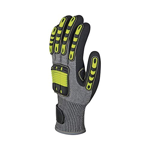 Delta Plus VV913JA11 Hochleistungs-Polyäthylenfaser Feinstrickhandschuh, Doppelte Nitrilbeschichtete Handfläche, Gelb/Grau/Schwarz, Größe 11 Delta Plus VV913JA11 Hochleistungs-Polyäthylenfaser Feinstrickhandschuh, Doppelte Nitrilbeschichtete Handfläche, Gelb/Grau/Schwarz, Größe 11 von Deltaplus