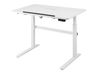 DELTACO Office Premium - Sitz-Steh-Schreibtisch - rechteckig - elektrische Höhenverstellung - weiß von Deltaco
