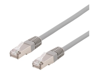 DELTACO STP-615AU - Patchkabel - RJ-45 (Stecker) auf RJ-45 (Stecker) - 15 m - gefaltetes ungeschirmtes Twisted Pair (F/UTP) - CAT 6a - halogenfrei - grau von Deltaco