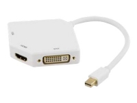 Deltaco DP-MULTI2, 0,15 m, Mini DisplayPort, DVI-D + VGA (D-Sub) + HDMI, Männlich, Weiblich, Gerade von Deltaco