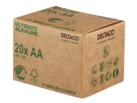 Deltaco ULTB-LR6-20P, Einwegbatterie, AA, Alkali, 1,5 V, 20 Stück(e), Cd (cadmium), Hg (Quecksilber), Pb (Blei) von Deltaco