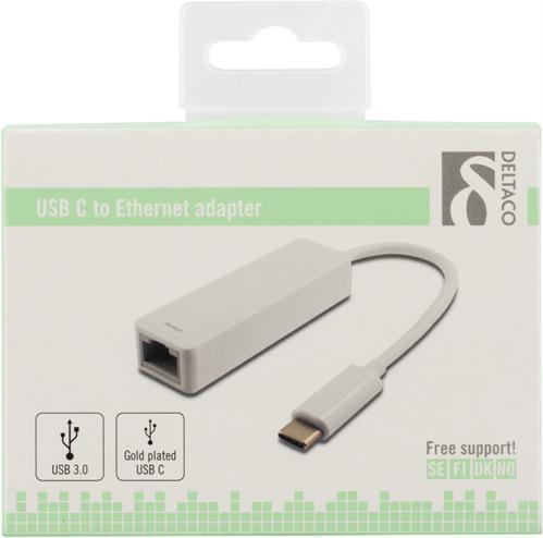 Deltaco USBC-GIGA1 Netzwerkkarte Ethernet (USBC-GIGA1) von Deltaco