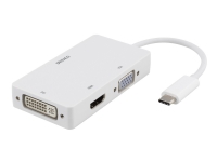 Deltaco USBC-HDMI15, USB Typ-C, DVI-D + VGA (D-Sub) + HDMI, Männlich, Weiblich, Gerade, 4096 x 2160 Pixel von Deltaco