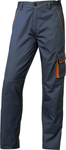 Delta Plus M6PANGOGT Panostyle Arbeitshose Aus Polyester/Baumwolle, Grau-Orange, Größe L von Deltaplus