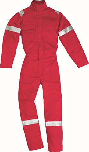 Delta Plus MAICORV4X Maiao Arbeitsoverall aus Schwer Entflammbare Baumwolle, Rot, 4XL von Deltaplus