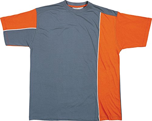 Delta Plus MSTSTGRGT T-Shirt aus Baumwolle, Series Leisure, Grau-Orange, L von Deltaplus