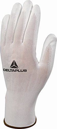 Delta Plus VE70207 Polyamid Feinstrickhandschuh / Handfläche Pu, Weiß, Größe 07 von Deltaplus