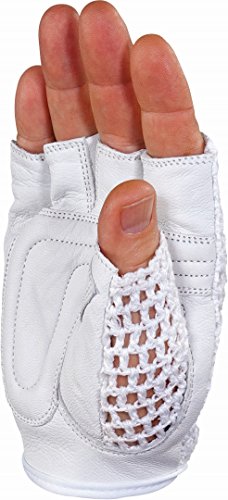 Deltaplus 50MAC09 Fingerloser Handschuh Aus Schafsnarbenleder, Handrücken Aus Baumwollstrick, Weiß, Größe 09 von Deltaplus