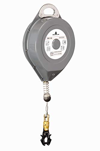 Deltaplus AN115F Höhensicherungsgerät Mit Automatischem Rückholsystem Aus Seil + 1 Am020 - 20 M, Grau, Größe 20 m von Deltaplus