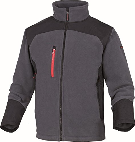 Deltaplus BRIGHGRPT Jacke Aus Polyester-Fleece 350 G/M², Grau-Schwarz, Größe S von Deltaplus