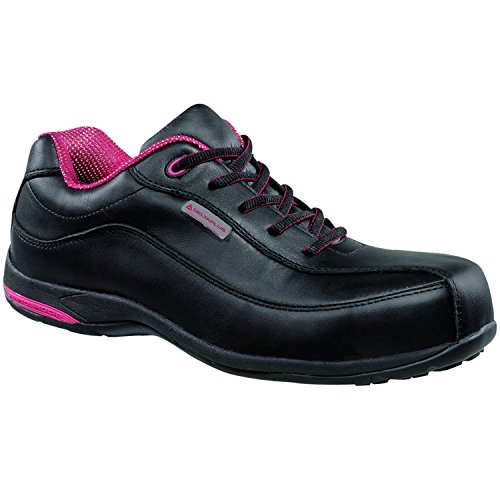 Deltaplus CANNES3NO38 Halbschuhe Aus Rindsnarbenleder Für Damen - S3 Src, Schwarz, Größe 38 von Deltaplus