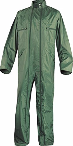 Deltaplus CO400VEXG Regenkombination 400 Aus Polyester Mit Pvc-Beschichtung, Grün, Größe XL von Deltaplus