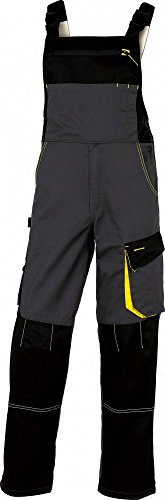 Deltaplus DMSALGJXG D-Mach Arbeitslatzhose Aus Polyester Baumwolle, Grau-Gelb, Größe XL von Deltaplus
