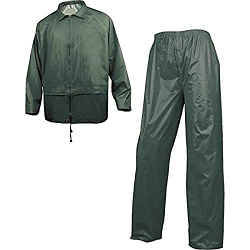 Deltaplus EN400VEXX Regenkombination 400 Aus Polyester Mit Pvc-Beschichtung, Grün, Größe XXL von Deltaplus