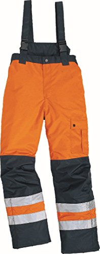 Deltaplus FARGOHVORGT Warme Signalhose Aus Polyester Mit Pu-Beschichtung, Neonorange-Marineblau, Größe L von Deltaplus