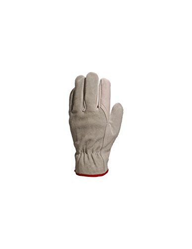 Deltaplus FCN2909 Handschuh Mit Handfläche Aus Rindsnarbenleder / Rücken Aus Grauem Spaltleder, Natur, Größe 09 von Deltaplus