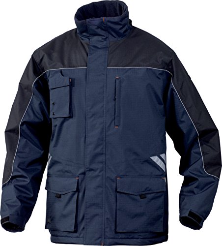 Deltaplus FINNMBM3X Parka Aus Polyester Ripstop Mit Pvc-Beschichtung, Marineblau-Schwarz, Größe 3XL von Deltaplus