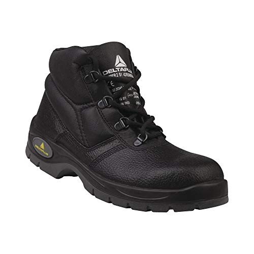 Deltaplus JUMP2S1NO40 Hohe Schnürschuhe Aus Pigmentiertes Crouponleder - S1 Src, Schwarz, Größe 40 von Deltaplus