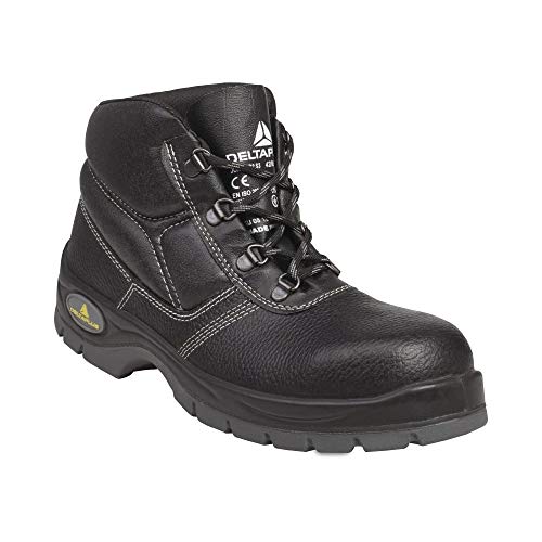 Deltaplus JUMP2S3NO40 Narbenleder-Schnürschuhe - S3 Src, Schwarz, Größe 40 von Deltaplus