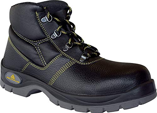 Deltaplus JUMP2SPNO39 Narbenleder-Schnürschuhe - S1P Src, Schwarz, Größe 39 von Deltaplus