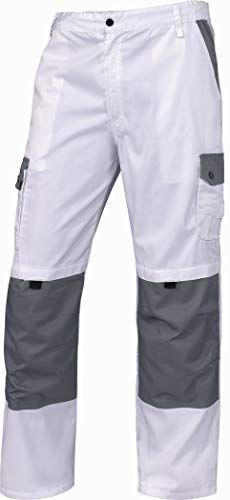 Deltaplus LATINBGGT Malerhose Aus Baumwolle / Polyester, Weiß-Grau, Größe L von Deltaplus