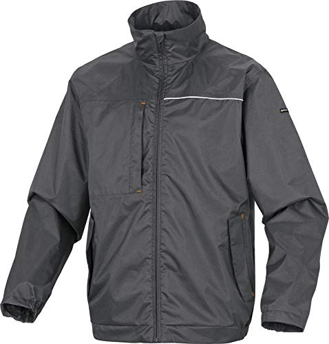 Deltaplus LITEGR3X Blouson Aus Polyester Mit Pvc-Beschichtung, Grau-Orange, Größe 3XL von Deltaplus