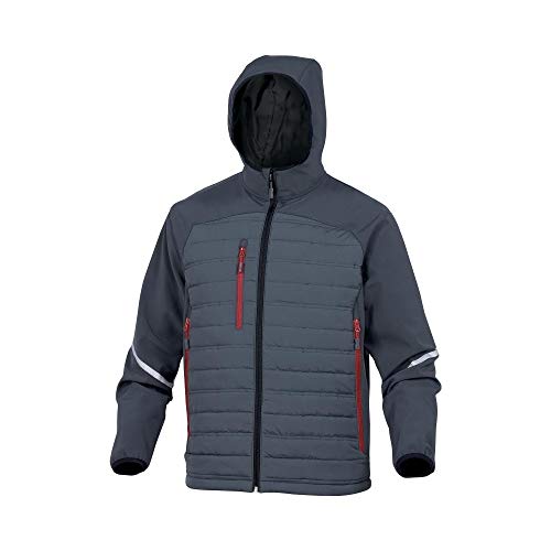 Deltaplus MOTIOGRXX Zweikomponenten-Blouson Aus Softshell Und Polyester, Gesteppt, Grau, Größe XXL von Deltaplus