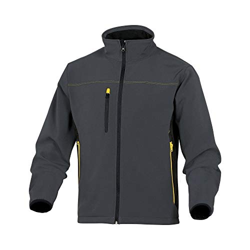 Deltaplus MYSENGJTM Softshell-Jacke 96% Polyester 4% Elasthan, Grau-Gelb, Größe M von Deltaplus