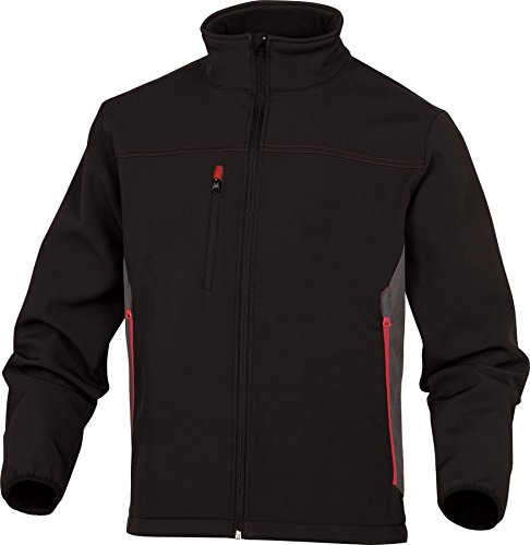 Deltaplus MYSENNRGT Softshell-Jacke 96% Polyester 4% Elasthan, Schwarz-Rot, Größe L von Deltaplus