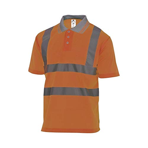 Deltaplus OFFSHORXX Warnschutz Poloshirt Aus Polyester, Neonorange, Größe XXL von Deltaplus