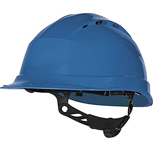 Deltaplus QUARUP4BL Belüfeter Bauhelm - Rotor-System, Blau, Größe Einstellbar von Deltaplus